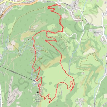Itinéraire Boucle du Pic du Jer à Lourdes, distance, dénivelé, altitude, carte, profil, trace GPS