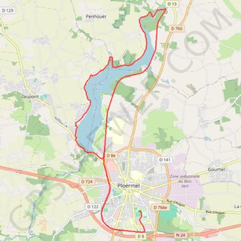 Itinéraire Semi Marathon-Ploërmel, distance, dénivelé, altitude, carte, profil, trace GPS