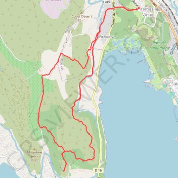 Itinéraire Miramas, colline saint etienne, distance, dénivelé, altitude, carte, profil, trace GPS