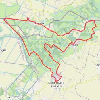 Itinéraire 4 - Découverte du Marais Sauvage - Arçais-18985974, distance, dénivelé, altitude, carte, profil, trace GPS