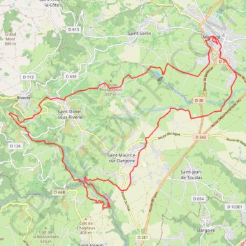 Itinéraire Mines de bissieux, distance, dénivelé, altitude, carte, profil, trace GPS