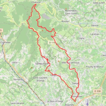 Itinéraire Lacrampe-23270216-23276051, distance, dénivelé, altitude, carte, profil, trace GPS