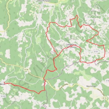 Itinéraire Entre Causse et Quercy, distance, dénivelé, altitude, carte, profil, trace GPS