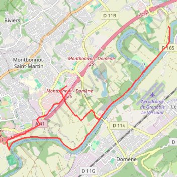 Itinéraire Long plat Isère, distance, dénivelé, altitude, carte, profil, trace GPS