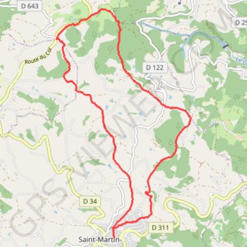 Itinéraire Saint-Martin-en-Haut (69), distance, dénivelé, altitude, carte, profil, trace GPS