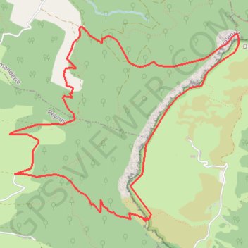 Itinéraire Le pas de Touet - Vercors - Peyrus, distance, dénivelé, altitude, carte, profil, trace GPS
