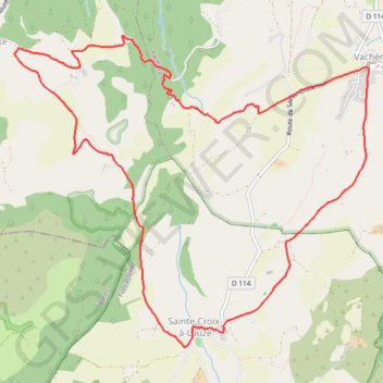 Itinéraire Sainte-Croix-à-Lauze, distance, dénivelé, altitude, carte, profil, trace GPS