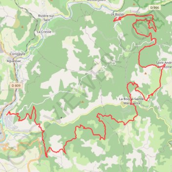 Itinéraire Festival des Templiers 2021 - Intégrale des Causses, distance, dénivelé, altitude, carte, profil, trace GPS
