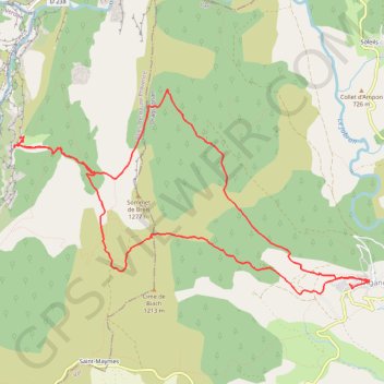 Itinéraire Trigance-Belvédère de Rancoumas, distance, dénivelé, altitude, carte, profil, trace GPS