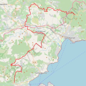 Itinéraire GR51 Du Col de Testanier à Grimaud (Var), distance, dénivelé, altitude, carte, profil, trace GPS