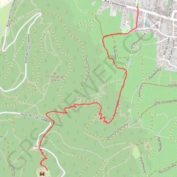 Itinéraire Wintzenheim, Hohlandsbourg, distance, dénivelé, altitude, carte, profil, trace GPS