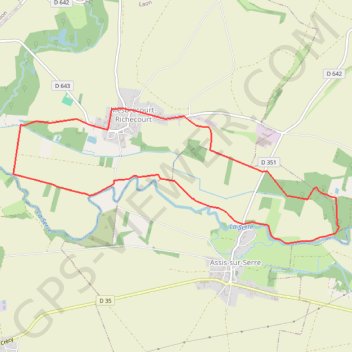 Itinéraire Le Gué des Romains, distance, dénivelé, altitude, carte, profil, trace GPS