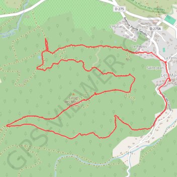 Itinéraire Les Mayons - Domaine de la Fouquette, distance, dénivelé, altitude, carte, profil, trace GPS