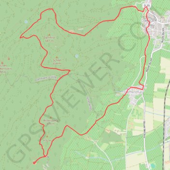 Itinéraire Château Bernstein, distance, dénivelé, altitude, carte, profil, trace GPS