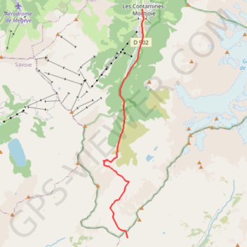 Itinéraire Les contamines Croix du bonhomme, distance, dénivelé, altitude, carte, profil, trace GPS