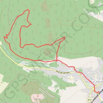 Itinéraire Ars-Gare - Fond-de-Boncourt, distance, dénivelé, altitude, carte, profil, trace GPS
