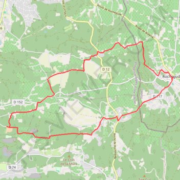 Itinéraire Bois d'Uchaux, distance, dénivelé, altitude, carte, profil, trace GPS