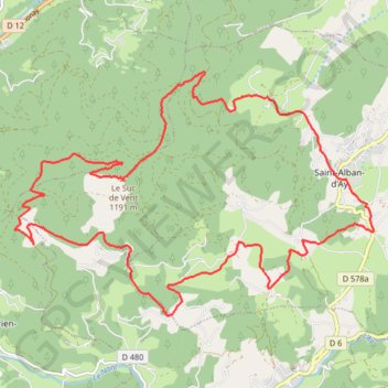 Itinéraire Suc de Vent, distance, dénivelé, altitude, carte, profil, trace GPS