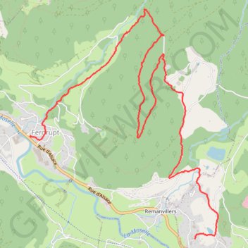 Itinéraire Ramonchamp, distance, dénivelé, altitude, carte, profil, trace GPS