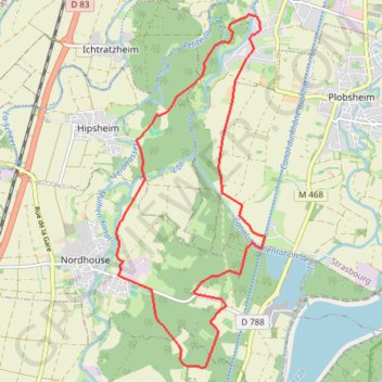 Itinéraire Circuit entre les Ill, distance, dénivelé, altitude, carte, profil, trace GPS