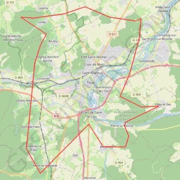 Itinéraire Tours des forts du toulois, distance, dénivelé, altitude, carte, profil, trace GPS