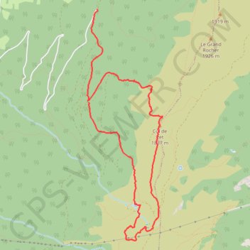 Itinéraire Le col du merdaret, distance, dénivelé, altitude, carte, profil, trace GPS