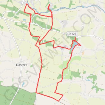 Itinéraire Circuit des Fées, sentier d'interprétation de la voie romaine, distance, dénivelé, altitude, carte, profil, trace GPS