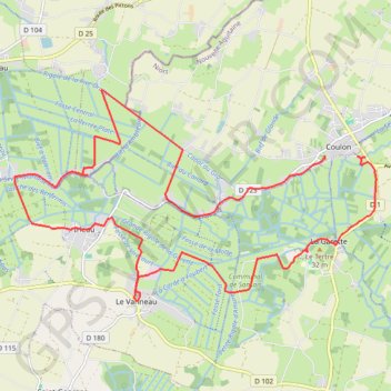 Itinéraire Coulon 06/08/2020, distance, dénivelé, altitude, carte, profil, trace GPS