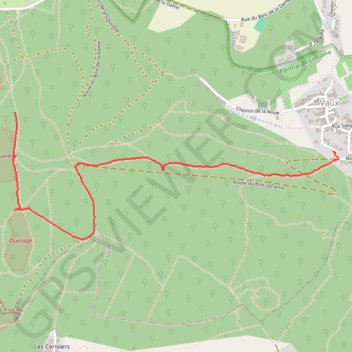Itinéraire Vaux - Bois-la-Dame, distance, dénivelé, altitude, carte, profil, trace GPS