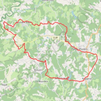 Itinéraire St Estephe 39 kms, distance, dénivelé, altitude, carte, profil, trace GPS