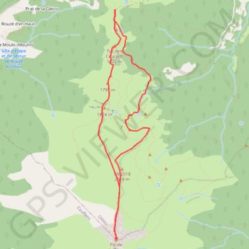 Itinéraire Pic de Lizert d'Assacs, distance, dénivelé, altitude, carte, profil, trace GPS