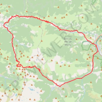 Itinéraire TARASCON LHERS TARASCON, distance, dénivelé, altitude, carte, profil, trace GPS