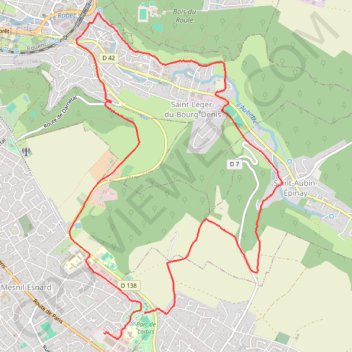 Itinéraire Autour de Mesnil Esnard, distance, dénivelé, altitude, carte, profil, trace GPS