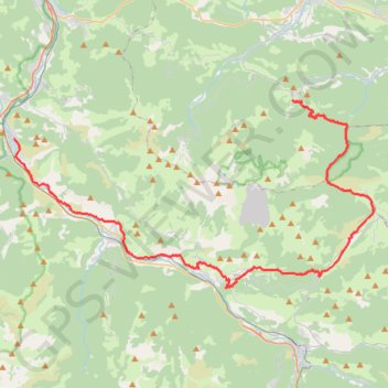 Itinéraire Tarascon - Montségur sur la trace du trésor des cathares, distance, dénivelé, altitude, carte, profil, trace GPS