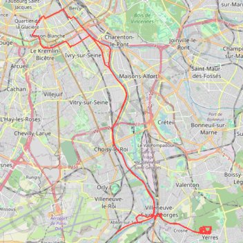 Itinéraire De paris au mont griffon, distance, dénivelé, altitude, carte, profil, trace GPS