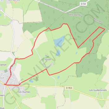Itinéraire Saint-Menoux, distance, dénivelé, altitude, carte, profil, trace GPS