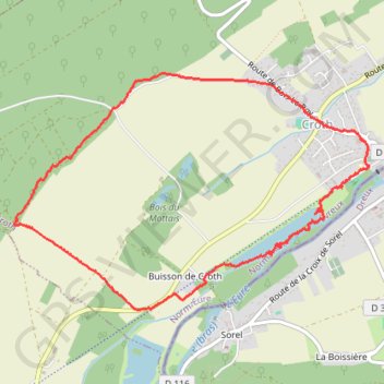 Itinéraire Le circuit de Croth, distance, dénivelé, altitude, carte, profil, trace GPS