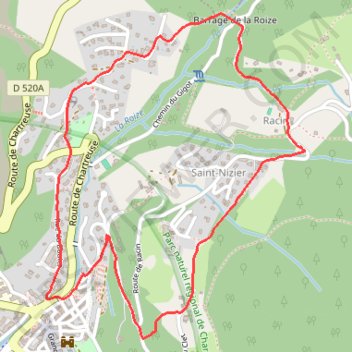 Itinéraire Boucle Racin, distance, dénivelé, altitude, carte, profil, trace GPS