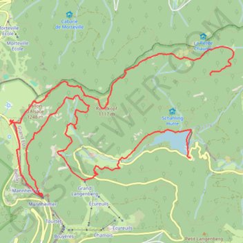Itinéraire Lac d'Alfeld, Ballon d'Alsace, distance, dénivelé, altitude, carte, profil, trace GPS