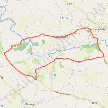 Itinéraire St Laurent Montpinchon, distance, dénivelé, altitude, carte, profil, trace GPS