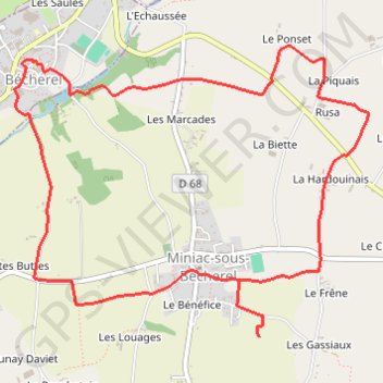 Itinéraire Les Roches du Diable ou Circuit du Lavoir - Miniac-sous-Bécherel, distance, dénivelé, altitude, carte, profil, trace GPS