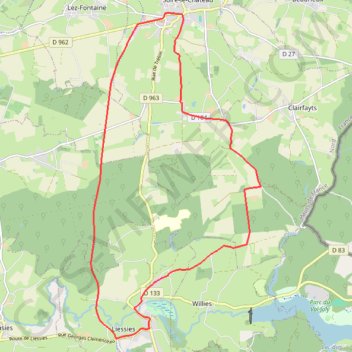 Itinéraire Moulins et kiosques en pays d'Avesnes, distance, dénivelé, altitude, carte, profil, trace GPS