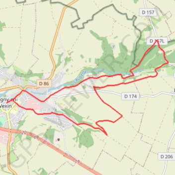 Itinéraire L'église de Nucourt par le bois de l'Ile, distance, dénivelé, altitude, carte, profil, trace GPS