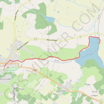 Itinéraire Parcours nature du lac de la Prade, distance, dénivelé, altitude, carte, profil, trace GPS