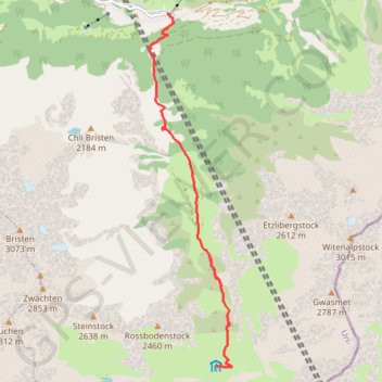 Itinéraire Raid à ski Bristen-Linthal, distance, dénivelé, altitude, carte, profil, trace GPS