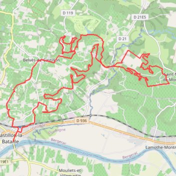 Itinéraire Rando Castillon-la-Bataille 12/06/22-14948879, distance, dénivelé, altitude, carte, profil, trace GPS