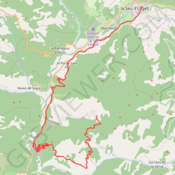 Itinéraire Étape 2 : De Torà de Tost à la Seu d'Urgell — Tour de la vallée de Tost, distance, dénivelé, altitude, carte, profil, trace GPS