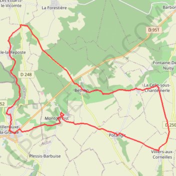 Itinéraire 🚴 Trace ,boucle des coteaux du Sezannais (Champagne), distance, dénivelé, altitude, carte, profil, trace GPS