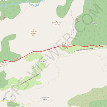 Itinéraire Pic de Fourneuby, distance, dénivelé, altitude, carte, profil, trace GPS
