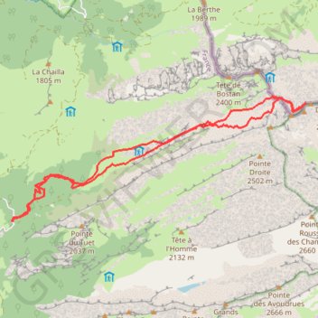 Itinéraire Dents Blanches Occidentales, distance, dénivelé, altitude, carte, profil, trace GPS